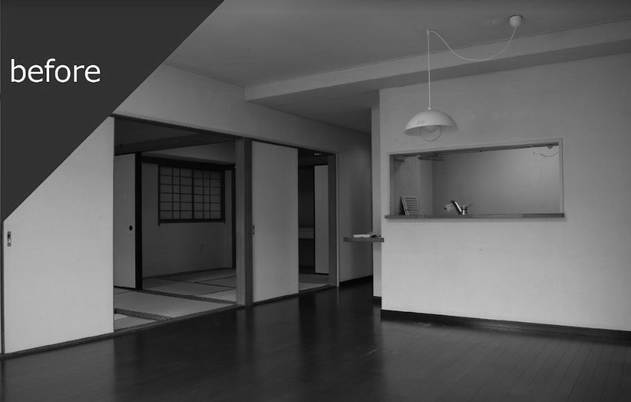木の質感に包まれるマンションリノベ