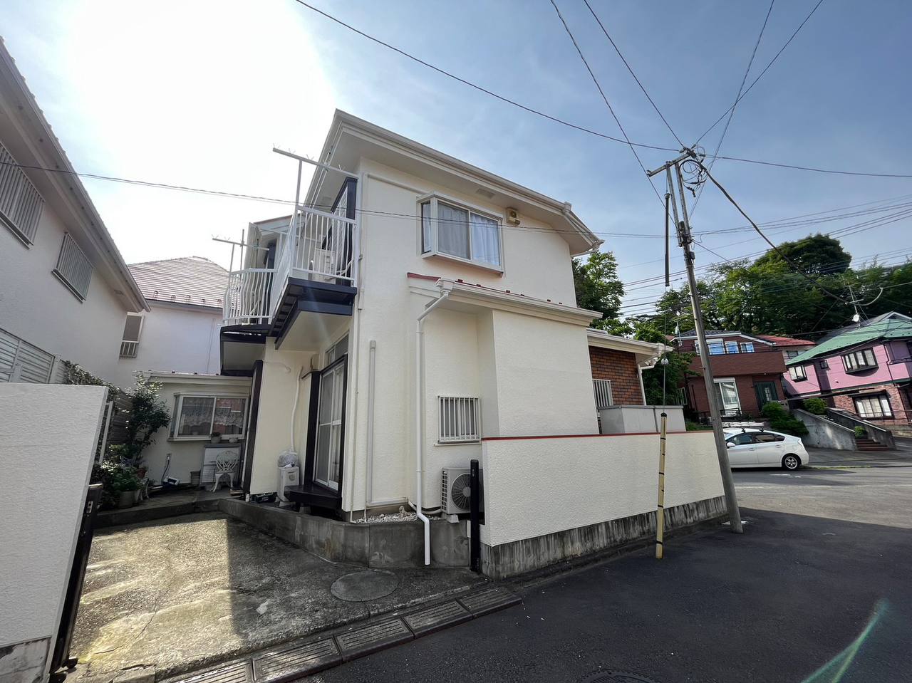 バルコニーを切断溶接して屋根外壁塗装リフォーム