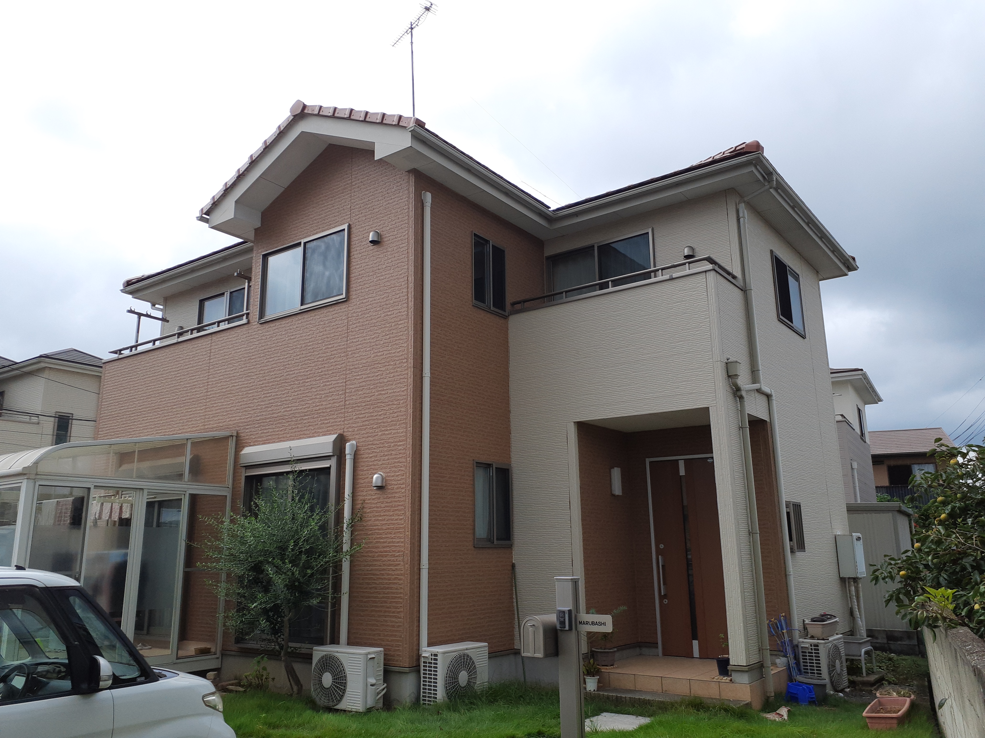 地中海風の仕上がりをイメージした塗装