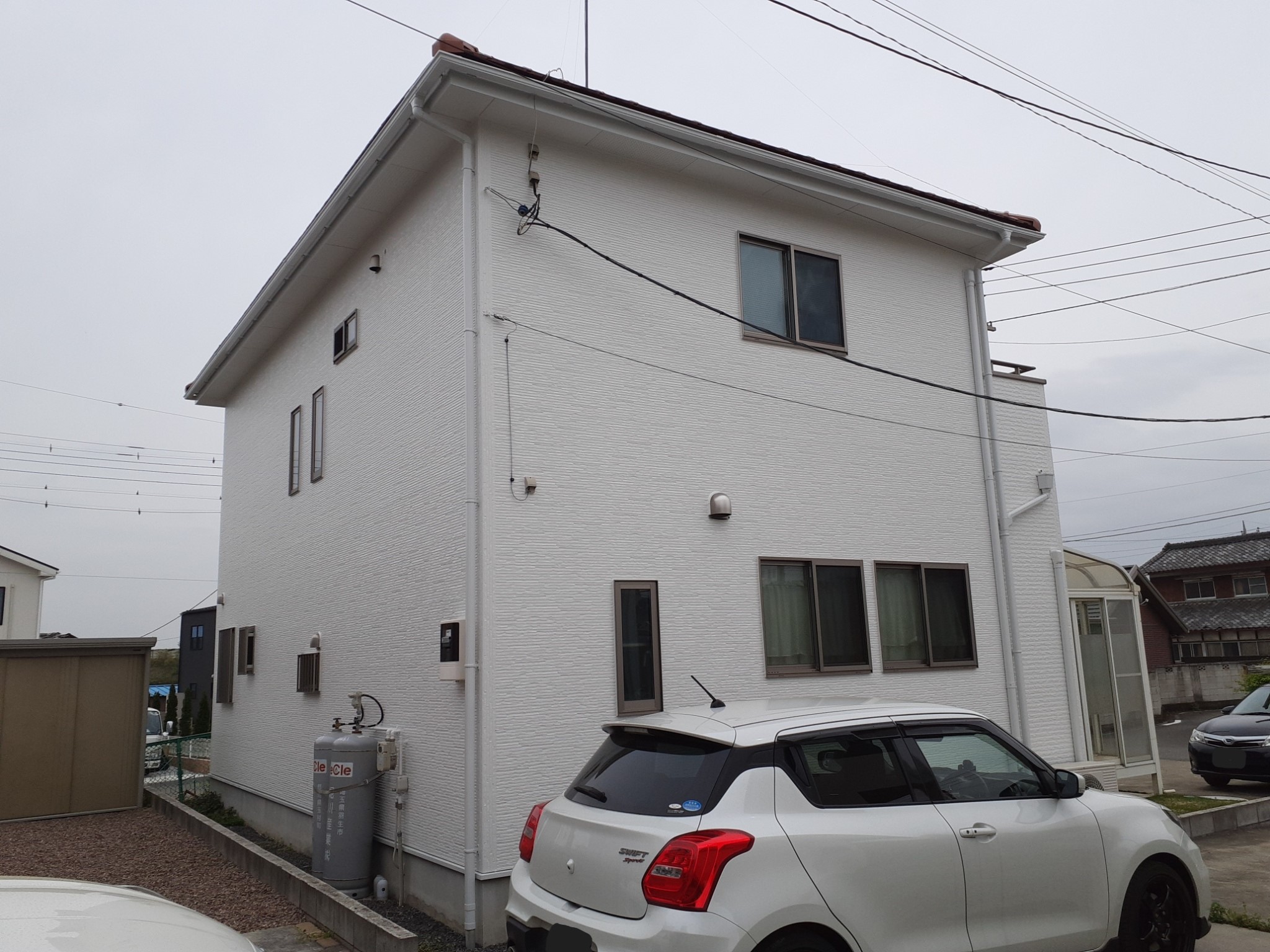 地中海風の仕上がりをイメージした塗装