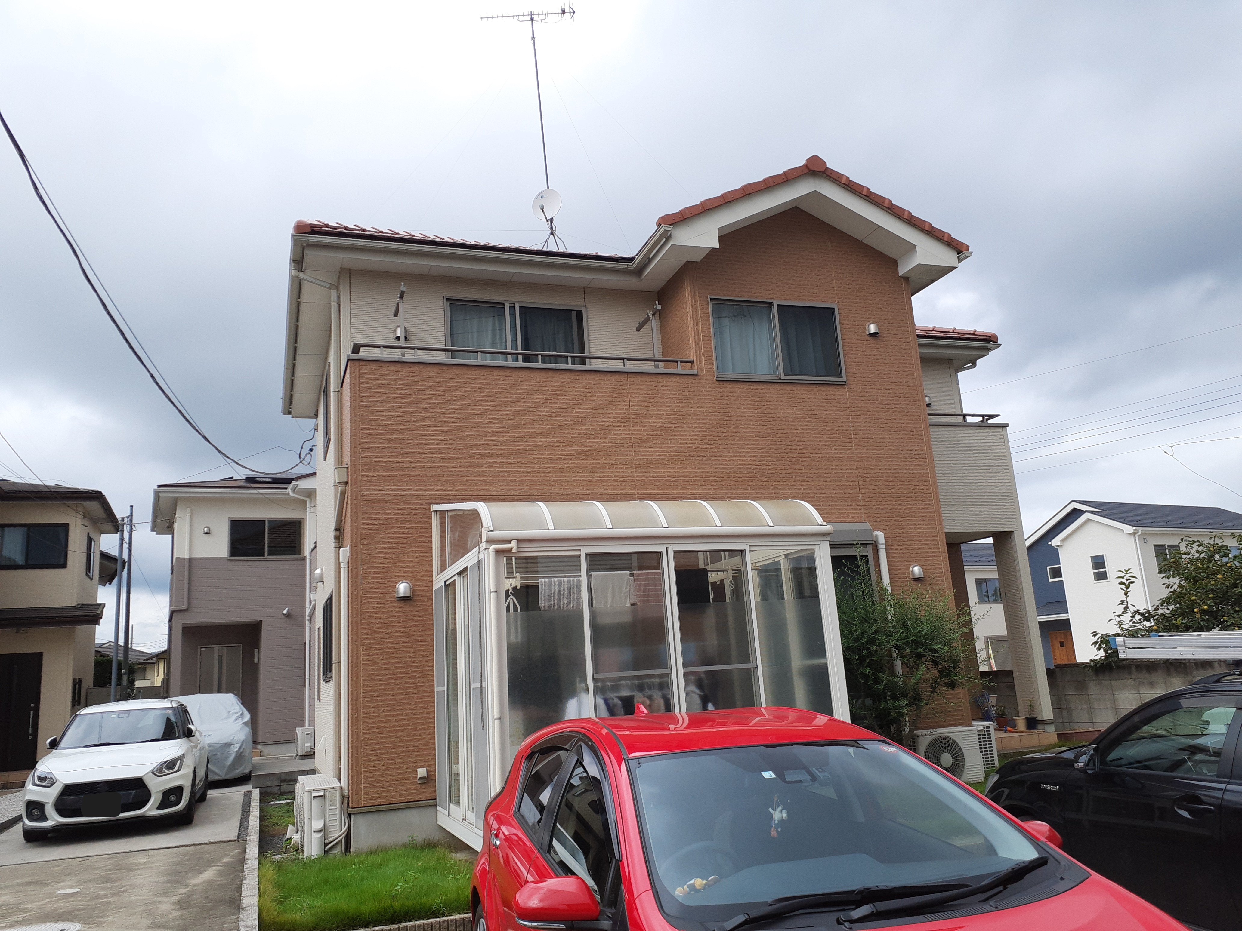 地中海風の仕上がりをイメージした塗装