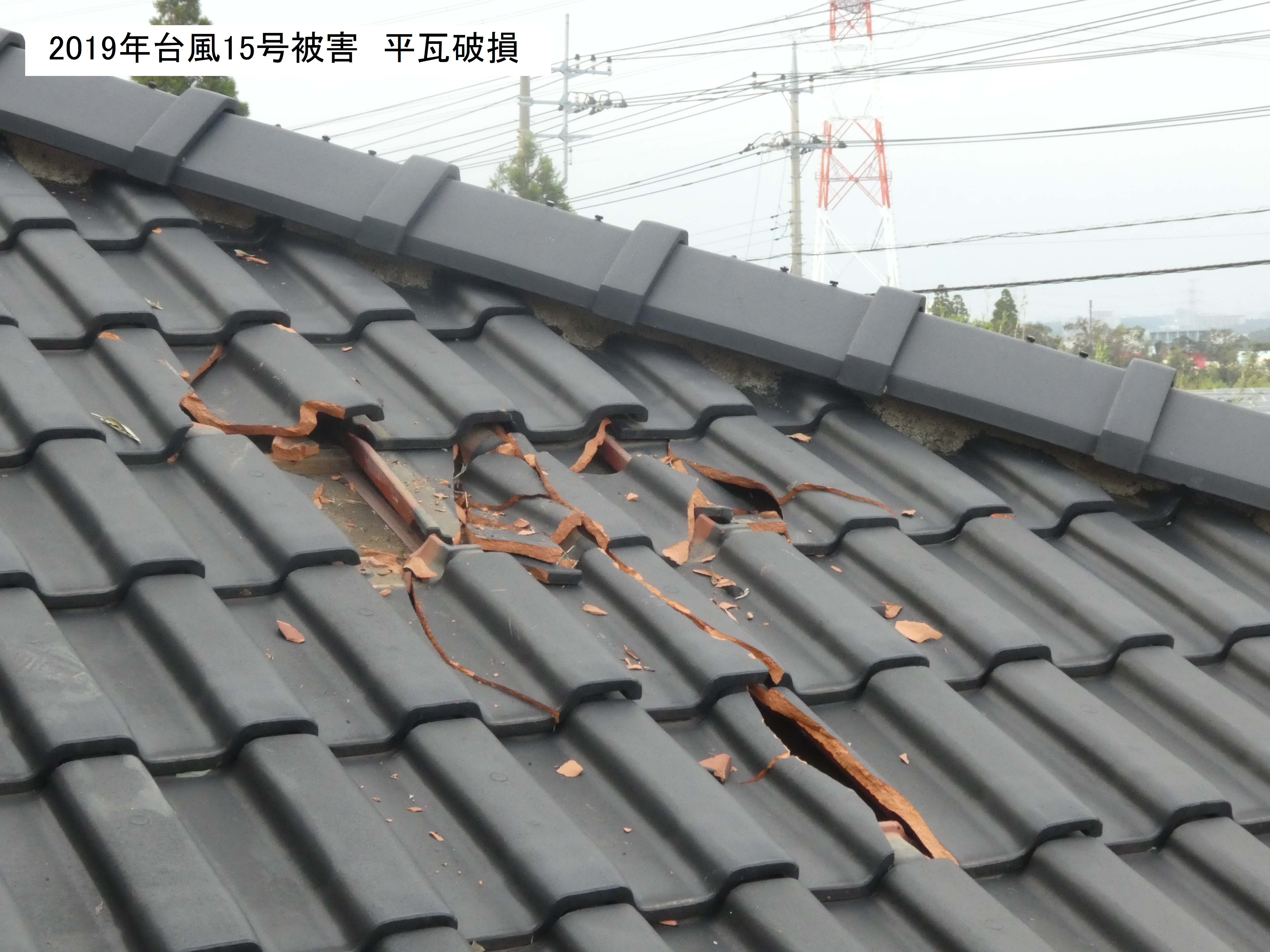 洋瓦屋根飛散防止工事