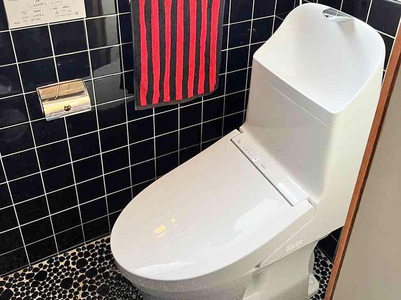 節水型の便利なトイレに