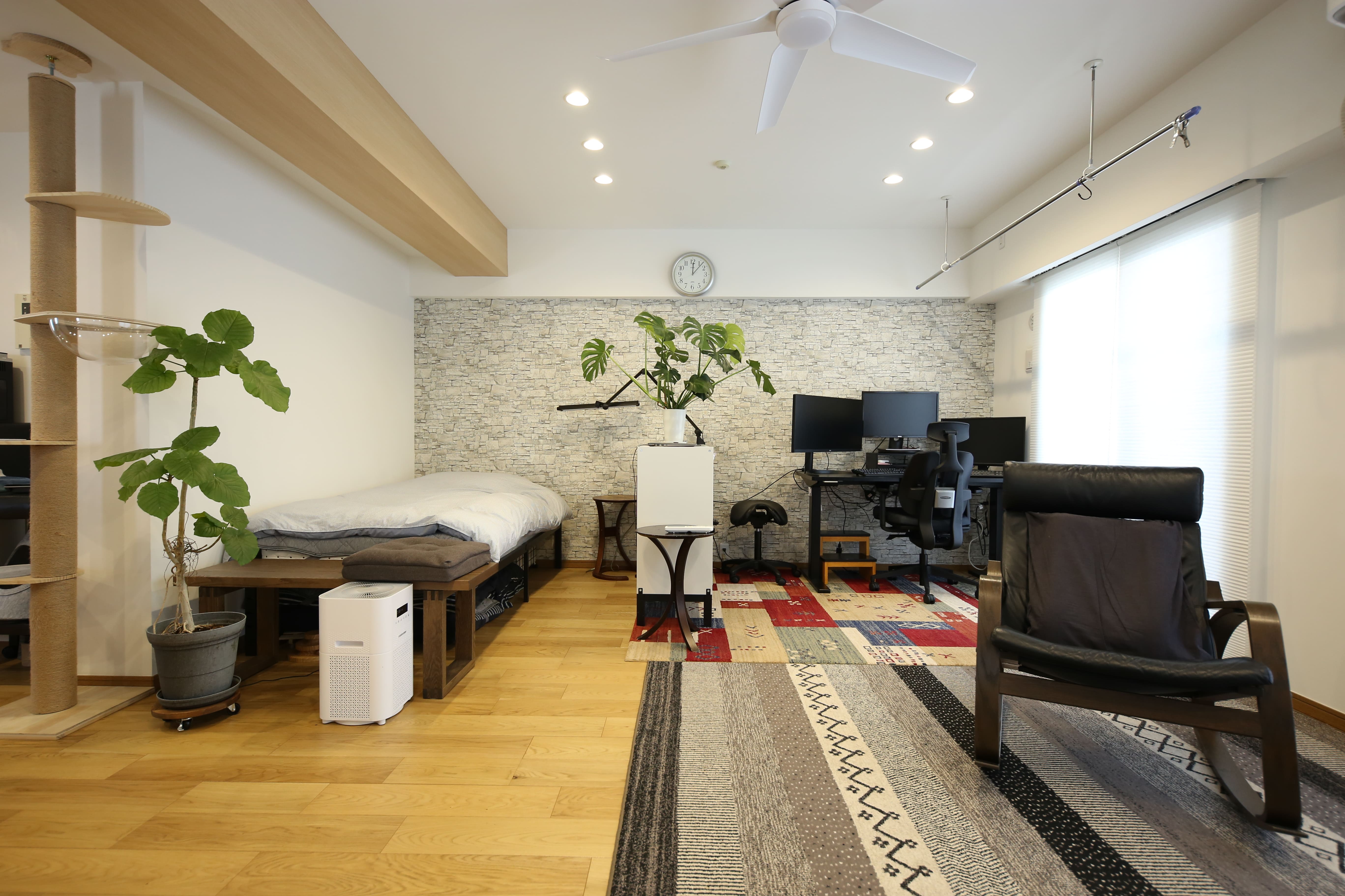 2LDKを開放的な1部屋に