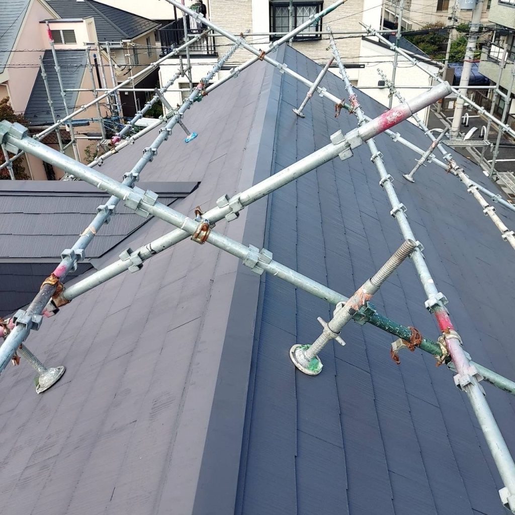 スレート屋根棟板金交換工事
