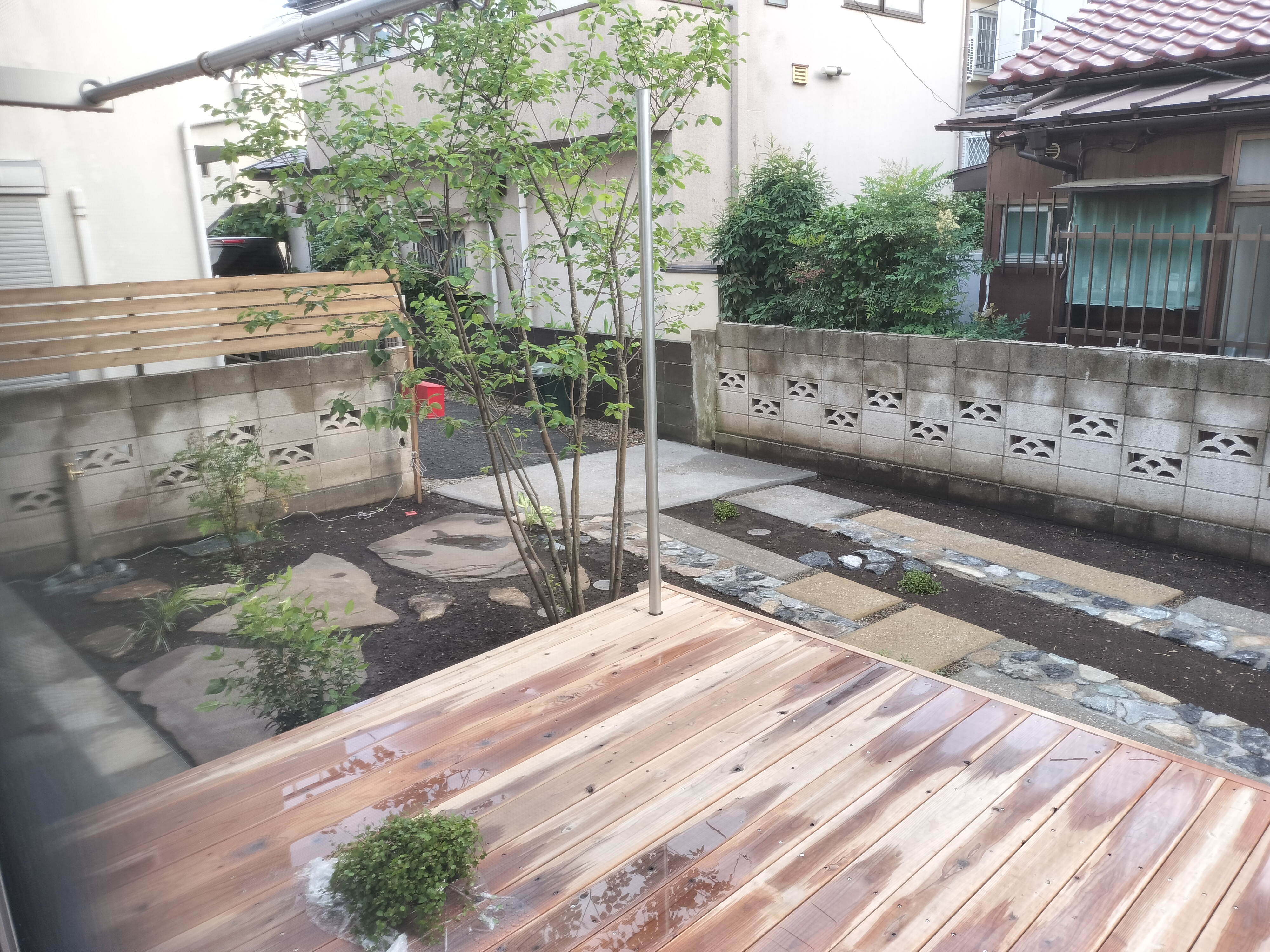 玄関アプローチの施工