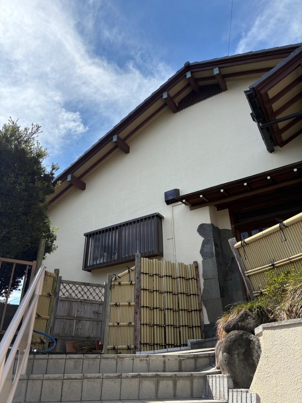 築古家屋の外壁洗浄、補修、塗装