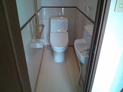 待合室のトイレリフォーム。