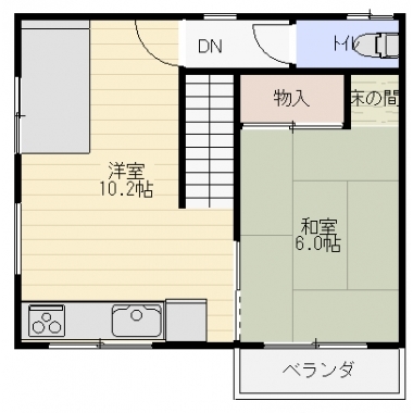 工事前図面。
トイレが狭く、出入りするだけでも一苦労。