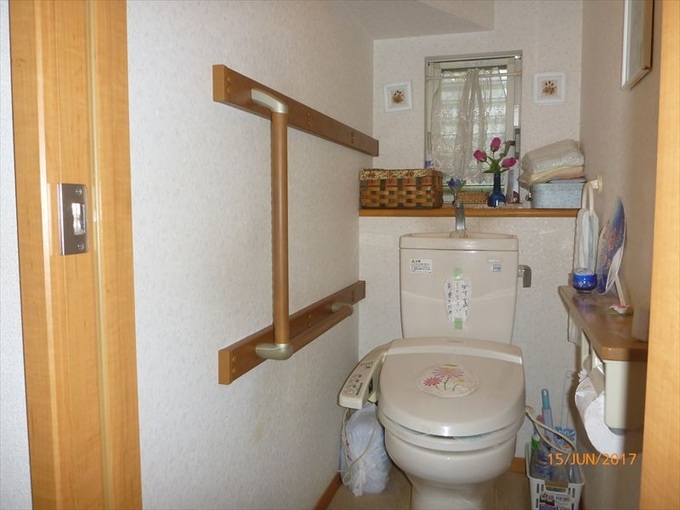 玄関・トイレに上がり下りの楽な手すりを