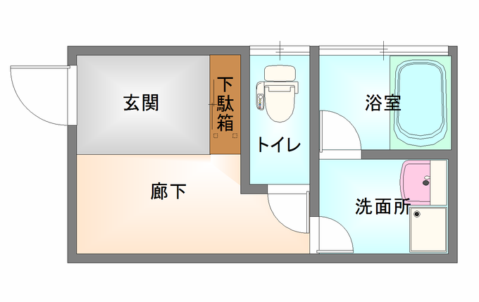 1階部分一部間取り図です